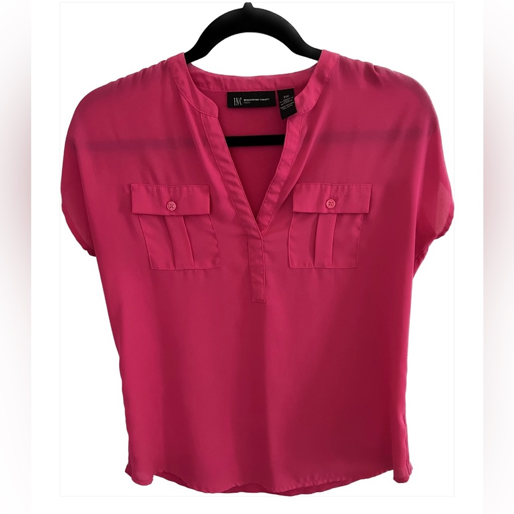 INC International Concepts Women's Split Neck Utility Shirt (Petite)